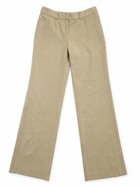 Boutique Essentials Khaki Dress Pants Women Size 4 Straight Leg Work Office